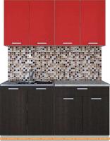 Кухня Интерлиния Мила Лайт 1.6 (красный/дуб венге) картинка