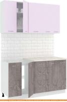 Кухня Кортекс-мебель Корнелия Лира 1.5м (сирень/оникс/королевский опал) картинка