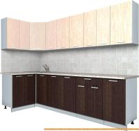 Кухня Интерлиния Мила Лайт 1.2x2.8 (дуб молочный/дуб венге) картинка