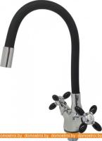 Смеситель Loffrey LF84810-2 (черный/хром) картинка