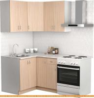 Кухня S-Company Клео лайт 1.2x1.2 левая (дуб молочный/дуб молочный) картинка