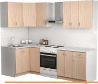 Кухня S-Company Клео лайт 1.2x1.9 левая (дуб молочный/дуб молочный) картинка