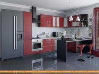 Кухня Vivat Mebel Валерия-М-05 (гранатовый металлик) картинка
