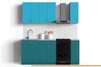 Кухня S-Company Клео колор 1.5 (океан/мраморный синий) картинка