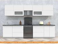 Кухня Интерлиния Мила Матте 3.3 Б (белый/белый/кастилло темный) картинка