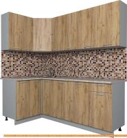 Кухня Интерлиния Мила Лайт 1.2x2.1 (дуб золотой) картинка