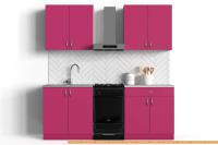 Кухня S-Company Клео колор 1.6 (малиновый/малиновый) картинка
