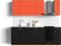 Кухня Сивирин-Компани Клео колор 1,9 (черный\пламя) картинка