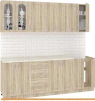 Кухня Кортекс-мебель Корнелия Ретро 2.2м (дуб сонома/королевский опал) картинка