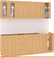 Кухня Кортекс-мебель Корнелия Ретро 2.2м без столешницы (ольха) картинка