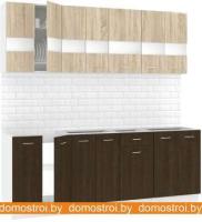 Кухня Кортекс-мебель Корнелия Экстра 2.1 без столешницы (дуб сонома/венге) картинка