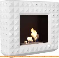 Биокамин Kratki Egzul (белый, с кристаллами Swarovski, блестящий) картинка