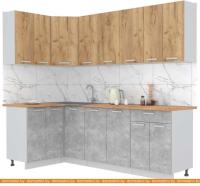 Кухня Интерлиния Мила Лайт 1.2x2.4 (дуб золотой-бетон-дуб бунратти) картинка