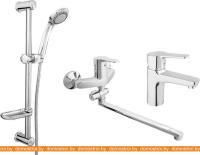 Комплект смесителей Rubineta Uno-12/C + Uno-18 + Varianta-Delta 625002 картинка