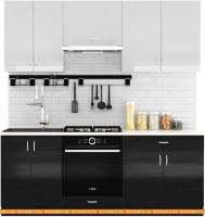 Кухня Сивирин-Компани Клео глосс 2.0 (черный глянец\белый глянец) картинка