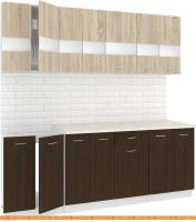 Кухня Кортекс-мебель Корнелия Экстра 2.1м (дуб сонома/венге/мадрид) картинка