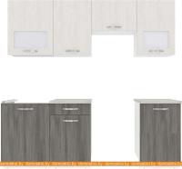 Кухня ВерсоМебель Эко-5 2.1 (север. дерево светлое/север. дерево темное) картинка