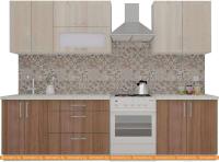 Кухня ВерсоМебель ВерсоЛайн 2-2.2 (ясень шимо светлый/ясень шимо темный) картинка