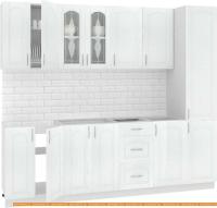 Кухня Кортекс-мебель Корнелия Ретро 2.4м без столешницы (дуб сонома) картинка