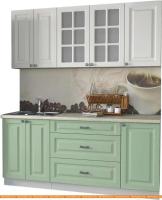 Кухня Интерлиния Мила Деко 1.8 Б (мята/белый/опал светлый) картинка