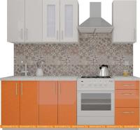 Кухня ВерсоМебель ВерсоЛайн 7-1.6 (белый 001/манго 007) картинка