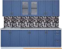 Кухня Интерлиния Мила Крафт 2.5А (дуб лазурный) картинка