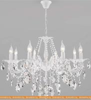 Подвесная люстра Евросвет Strotskis 10108/8 (Белый-Прозрачный хрусталь) картинка