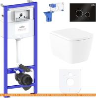 Унитаз Lavinia Boho Relfix Aveo Rimless 7 в 1 87040132 (черное стекло) картинка