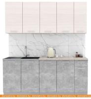 Кухня Интерлиния Мила Лайт 1.9 (вудлайн кремовый-бетон-бискайская сосна) картинка