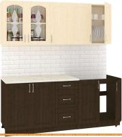 Кухня Кортекс-мебель Корнелия Ретро 2.0м (светлый/венге/королевский опал) картинка