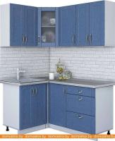 Кухня Интерлиния Мила Крафт 1.2x1.6 (дуб лазурный) картинка