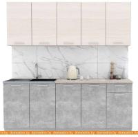 Кухня Интерлиния Мила Лайт 2.0 (вудлайн кремовый-бетон-бискайская сосна) картинка