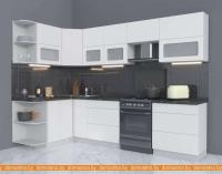 Кухня Интерлиния Мила Матте 1.5x2.9 Б правая (белый-белый-кастилло темный) картинка