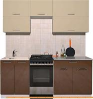 Кухня Интерлиния Мила Gloss 50-19 (ваниль/шоколад глянец) картинка