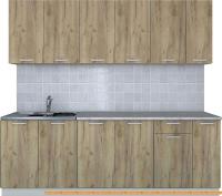 Кухня Интерлиния Мила Лайт 2.3 (дуб золотой) картинка