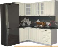 Кухня Интерлиния Мила Деко 1.2x2.1 (слоновая кость/кастилло темный) картинка