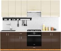 Кухня Сивирин-Компани Клео глосс 2.5 (коричневый глянец\ваниль глянец) картинка