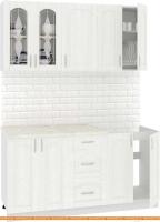 Кухня Кортекс-мебель Корнелия Ретро 1.6м (ясень белый/марсель) картинка