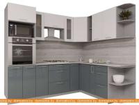 Кухня Интерлиния Мила Gloss 1.88x2.4 правая (белый-асфальт) картинка