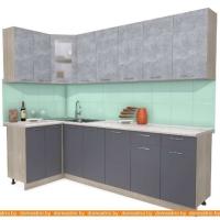 Кухня Интерлиния Мила 12x26 (бетон-антрацит-травертин) картинка