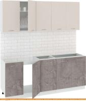 Кухня Кортекс-мебель Корнелия Лира 2.0 без столешницы (капучино/оникс) картинка