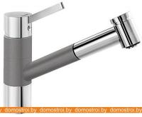 Смеситель Blanco Tivo-S Silgranit (хром/темная скала) 518798 картинка
