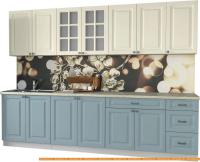 Кухня Интерлиния Мила Деко 2.8 Б (слоновая кость/океан/опал светлый) картинка