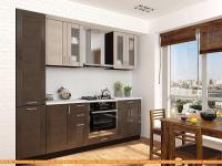 Кухня Vivat Mebel Лофт-02 (cappuccino veralinga/wenge veralinga) картинка