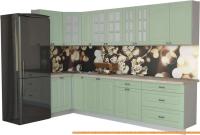Кухня Интерлиния Мила Деко 1.2x3.1 (мята/травертин серый) картинка