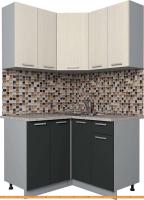 Кухня Интерлиния Мила Лайт 1.2x1.2 (вудлайн кремовый/антрацит) картинка