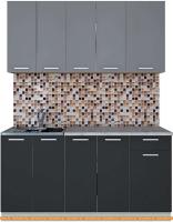 Кухня Интерлиния Мила Лайт 1.6-60 (серебро/антрацит) картинка