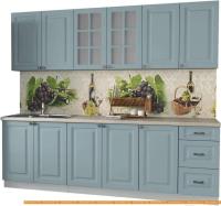 Кухня Интерлиния Мила Деко 2.4 А (океан/травертин серый) картинка