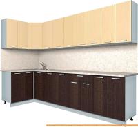 Кухня Интерлиния Мила Лайт 1.2x3.0 (ваниль/дуб венге) картинка