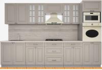 Кухня Интерлиния Мила Деко 3.2 (луна-луна-травертин серый) картинка